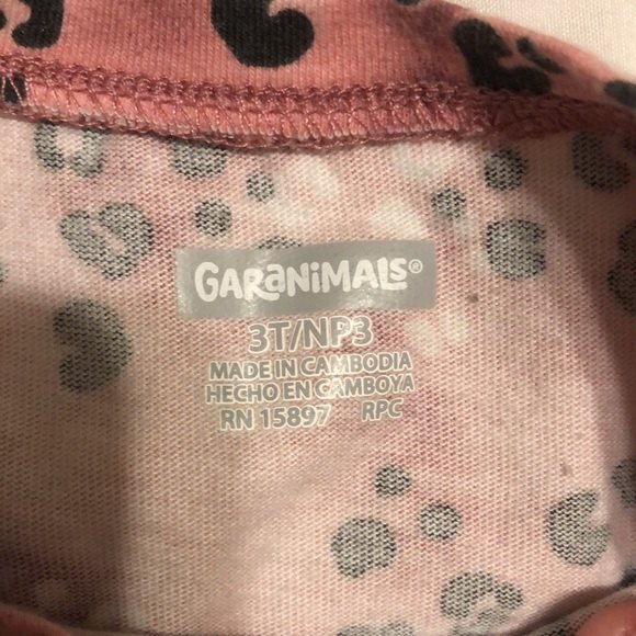 Garanimals size 3T pink leopard print long sleeve T - Picture 2 of 3